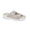 Meeliku naiste nahksandaalid – hall-valged 2